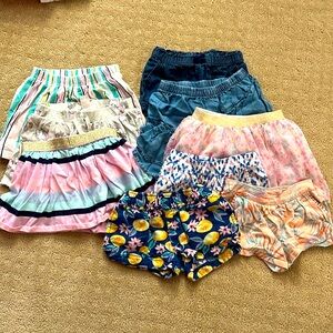 Toddler girls skirts and shorts bundle. Size 3T